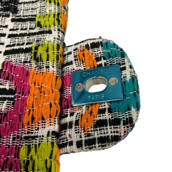 Chanel Black / White Multi 2015 Easy Fantasy Tweed Flap Shoulder Bag - Picture 11 of 16